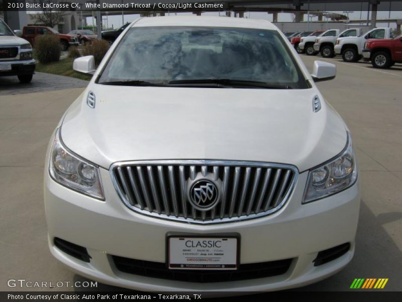 White Diamond Tricoat / Cocoa/Light Cashmere 2010 Buick LaCrosse CX