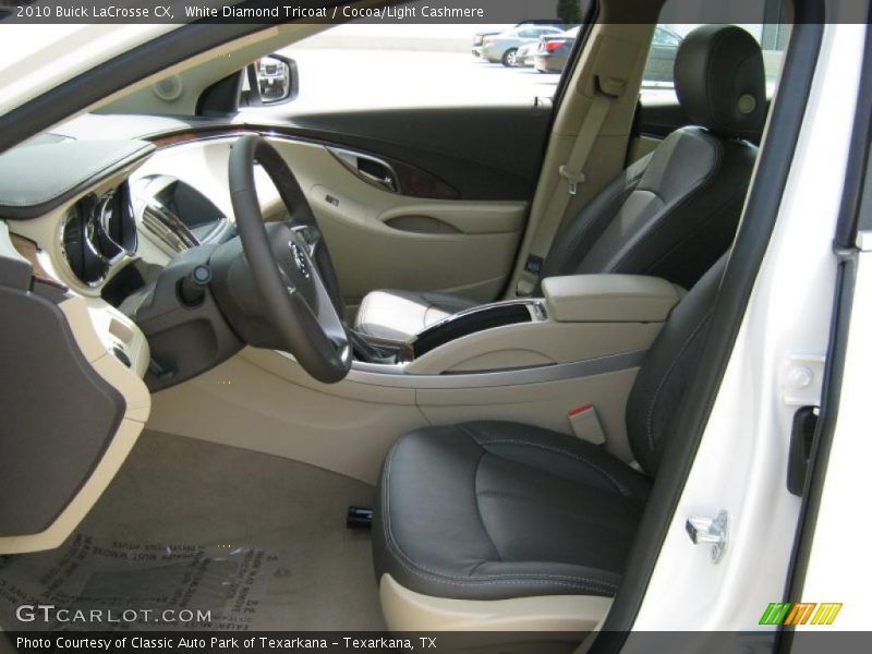 White Diamond Tricoat / Cocoa/Light Cashmere 2010 Buick LaCrosse CX