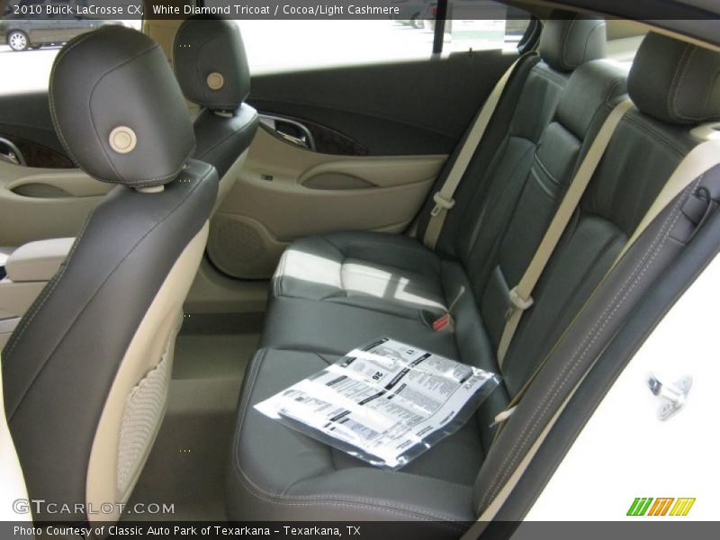 White Diamond Tricoat / Cocoa/Light Cashmere 2010 Buick LaCrosse CX