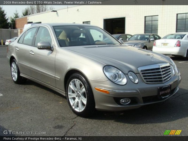 Pewter Metallic / Cashmere 2009 Mercedes-Benz E 350 4Matic Sedan