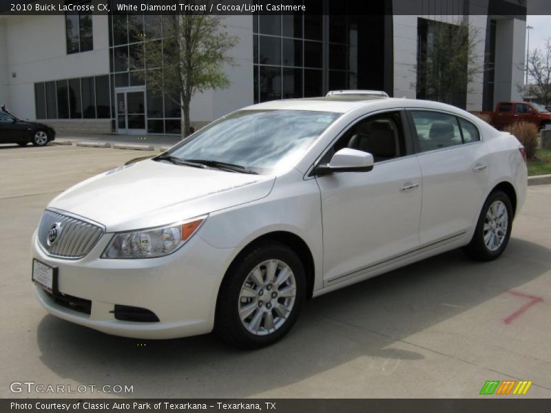 White Diamond Tricoat / Cocoa/Light Cashmere 2010 Buick LaCrosse CX