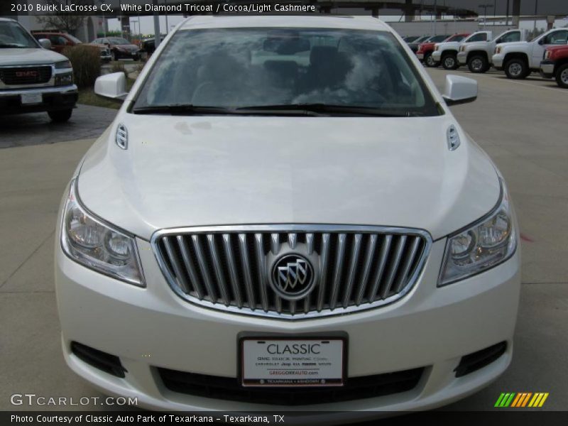 White Diamond Tricoat / Cocoa/Light Cashmere 2010 Buick LaCrosse CX
