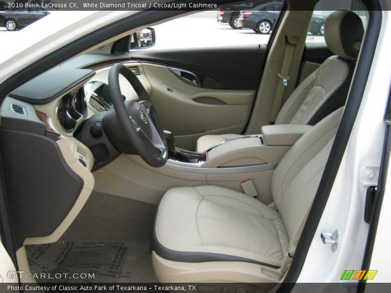 White Diamond Tricoat / Cocoa/Light Cashmere 2010 Buick LaCrosse CX