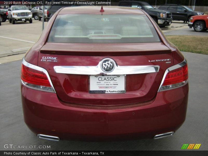 Red Jewel Tintcoat / Cocoa/Light Cashmere 2010 Buick LaCrosse CXS