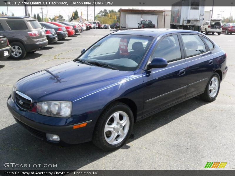 Carbon Blue / Dark Gray 2003 Hyundai Elantra GT Hatchback