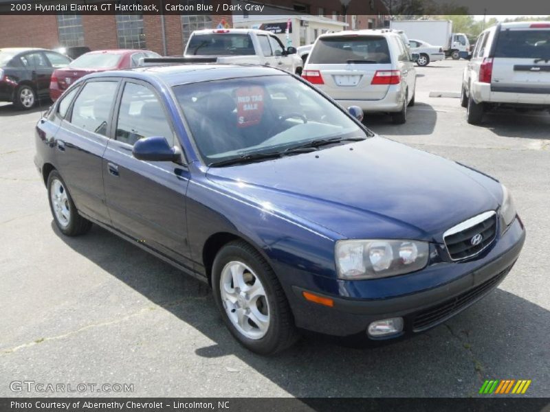 Carbon Blue / Dark Gray 2003 Hyundai Elantra GT Hatchback