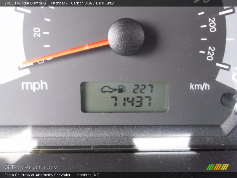 Carbon Blue / Dark Gray 2003 Hyundai Elantra GT Hatchback