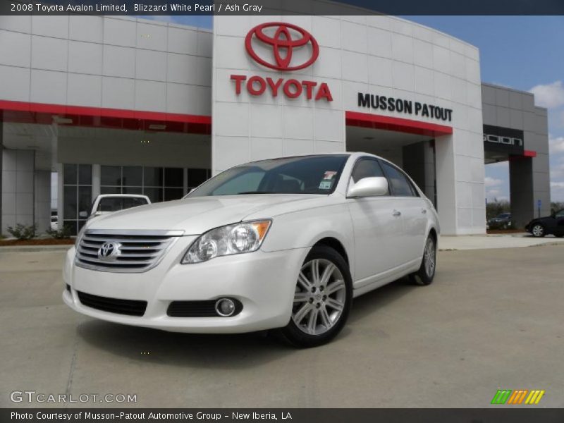 Blizzard White Pearl / Ash Gray 2008 Toyota Avalon Limited