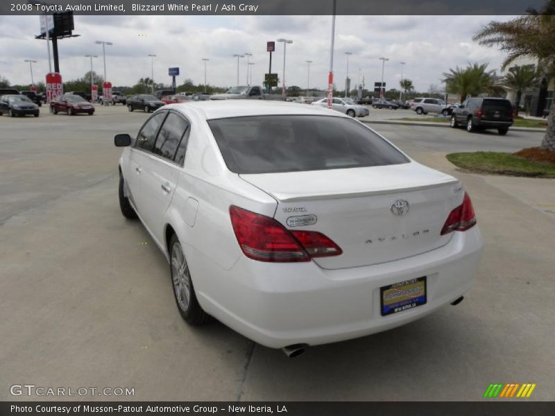 Blizzard White Pearl / Ash Gray 2008 Toyota Avalon Limited