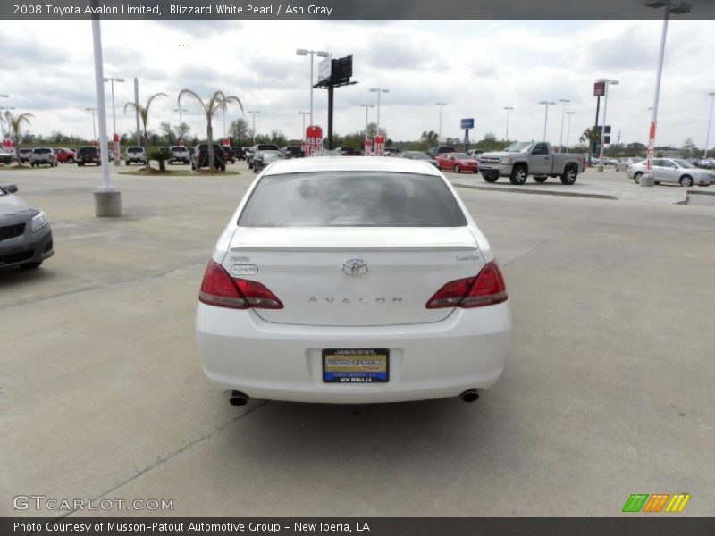 Blizzard White Pearl / Ash Gray 2008 Toyota Avalon Limited