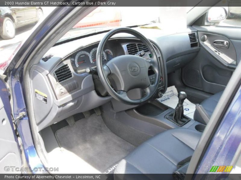 Carbon Blue / Dark Gray 2003 Hyundai Elantra GT Hatchback
