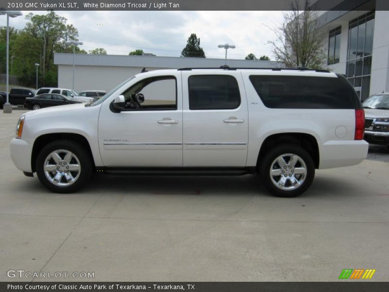White Diamond Tricoat / Light Tan 2010 GMC Yukon XL SLT