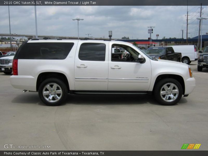 White Diamond Tricoat / Light Tan 2010 GMC Yukon XL SLT