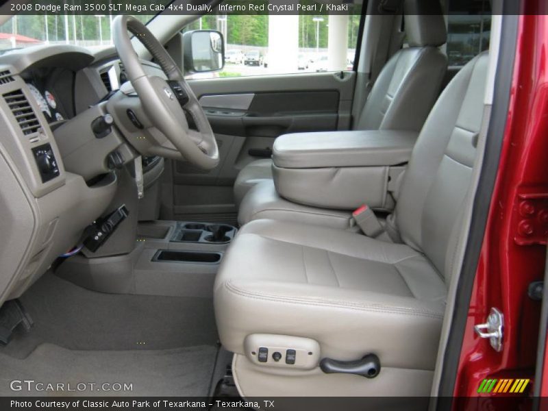 Inferno Red Crystal Pearl / Khaki 2008 Dodge Ram 3500 SLT Mega Cab 4x4 Dually