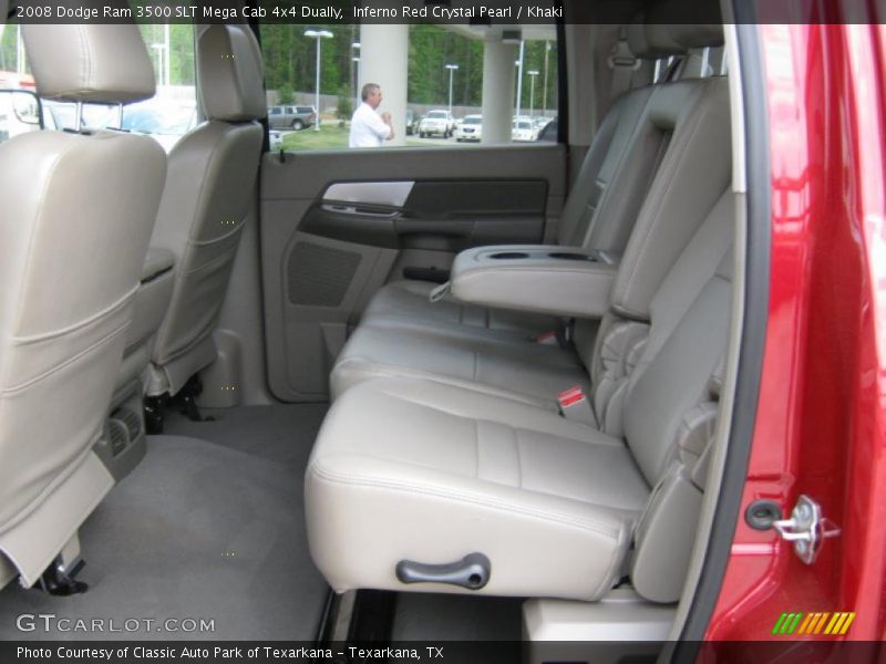 Inferno Red Crystal Pearl / Khaki 2008 Dodge Ram 3500 SLT Mega Cab 4x4 Dually