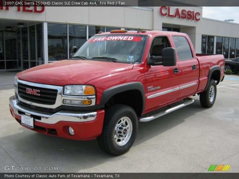 Fire Red / Tan 2007 GMC Sierra 2500HD Classic SLE Crew Cab 4x4