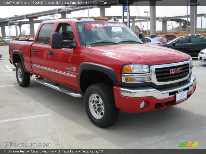 Fire Red / Tan 2007 GMC Sierra 2500HD Classic SLE Crew Cab 4x4