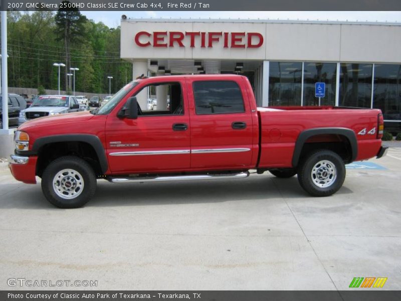 Fire Red / Tan 2007 GMC Sierra 2500HD Classic SLE Crew Cab 4x4