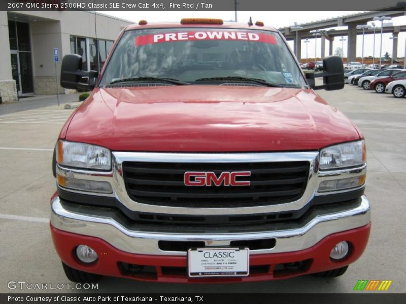 Fire Red / Tan 2007 GMC Sierra 2500HD Classic SLE Crew Cab 4x4