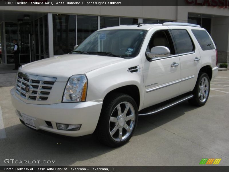 White Diamond / Cocoa/Light Cashmere 2007 Cadillac Escalade AWD