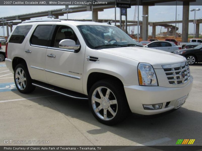 White Diamond / Cocoa/Light Cashmere 2007 Cadillac Escalade AWD