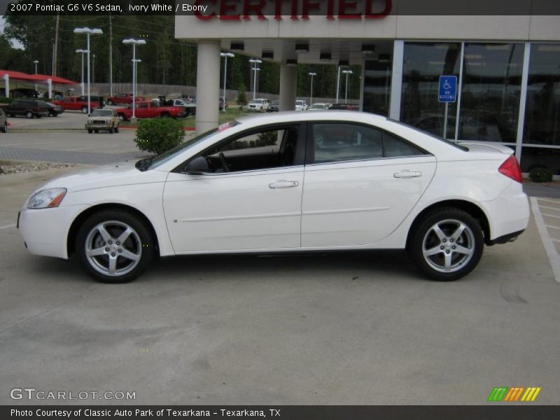 Ivory White / Ebony 2007 Pontiac G6 V6 Sedan