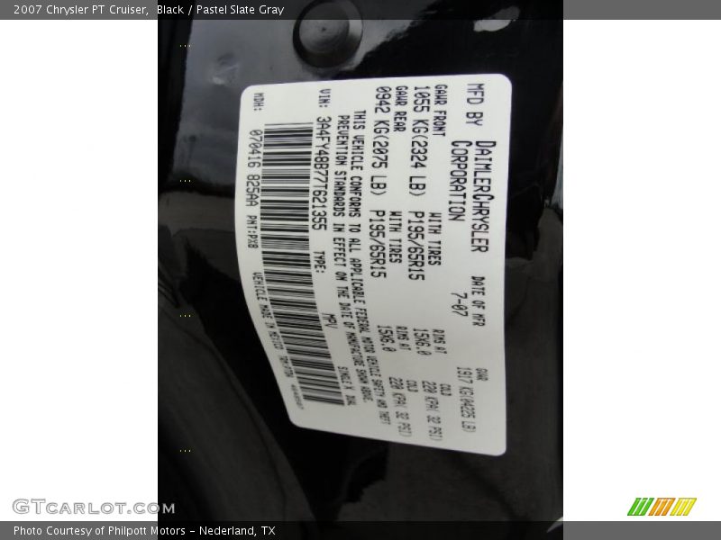 Black / Pastel Slate Gray 2007 Chrysler PT Cruiser