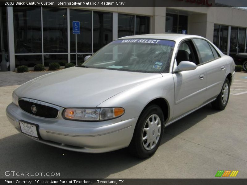 Sterling Silver Metallic / Medium Gray 2003 Buick Century Custom