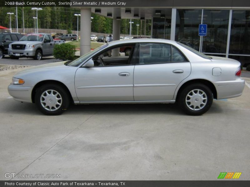 Sterling Silver Metallic / Medium Gray 2003 Buick Century Custom