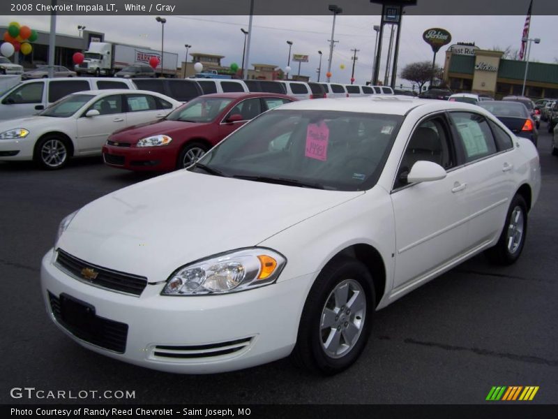 White / Gray 2008 Chevrolet Impala LT