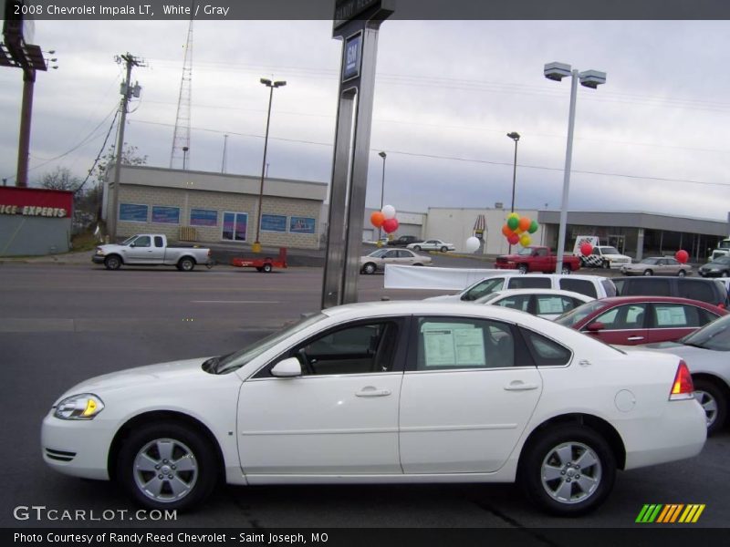 White / Gray 2008 Chevrolet Impala LT