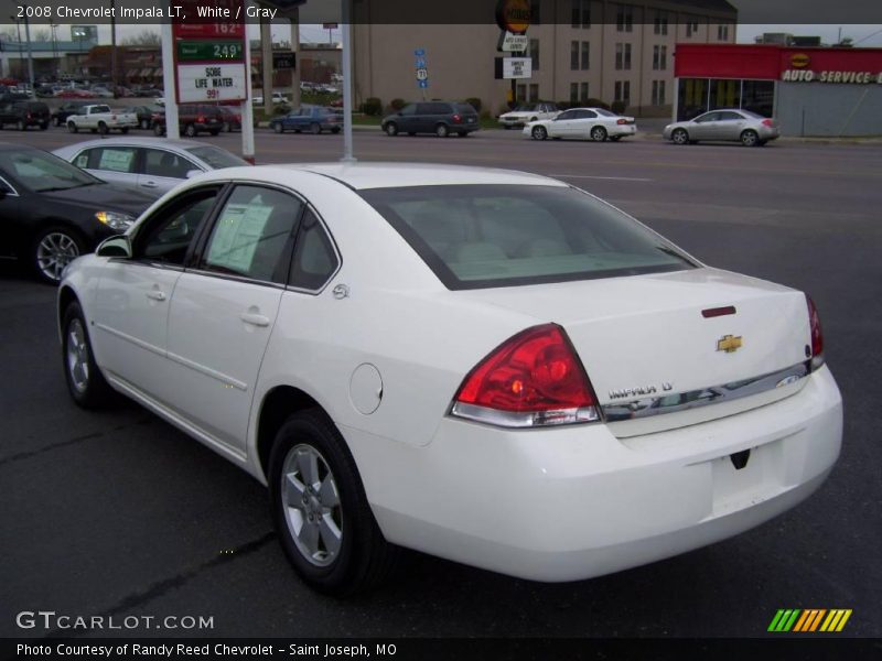 White / Gray 2008 Chevrolet Impala LT