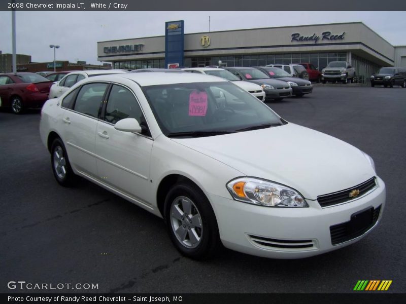 White / Gray 2008 Chevrolet Impala LT