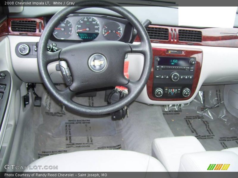 White / Gray 2008 Chevrolet Impala LT