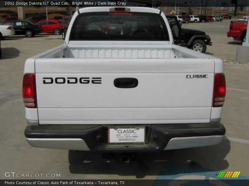 Bright White / Dark Slate Gray 2002 Dodge Dakota SLT Quad Cab