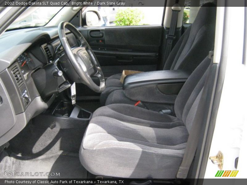Bright White / Dark Slate Gray 2002 Dodge Dakota SLT Quad Cab