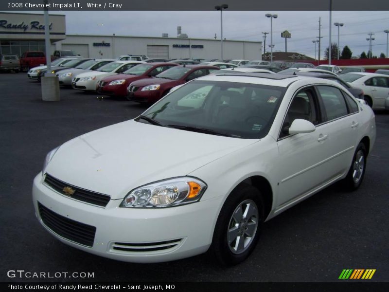 White / Gray 2008 Chevrolet Impala LT