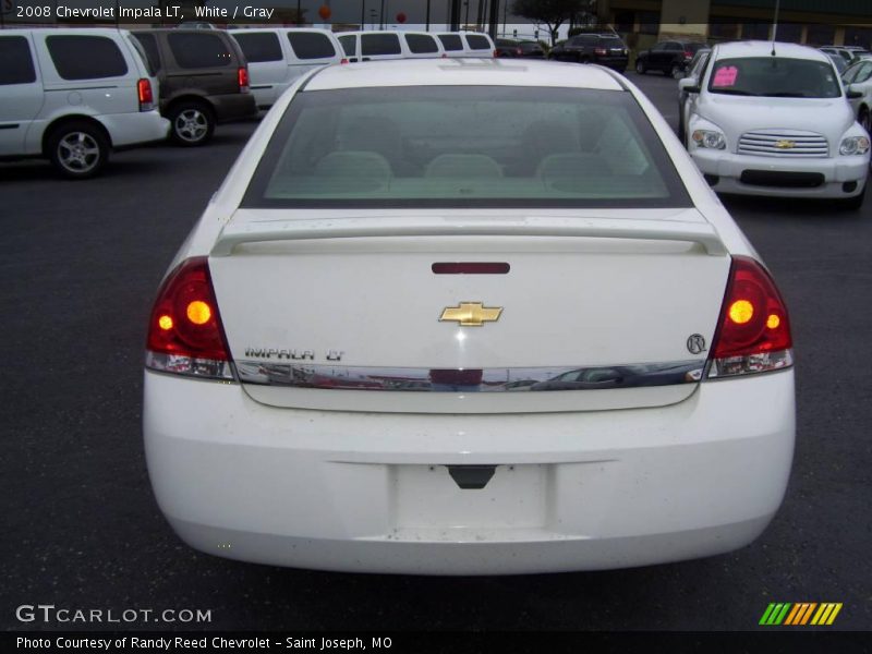 White / Gray 2008 Chevrolet Impala LT