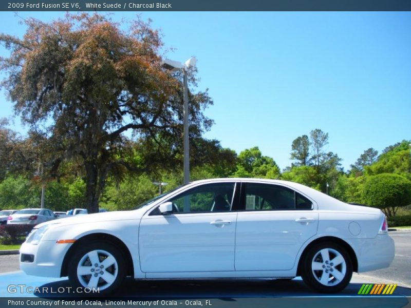 White Suede / Charcoal Black 2009 Ford Fusion SE V6