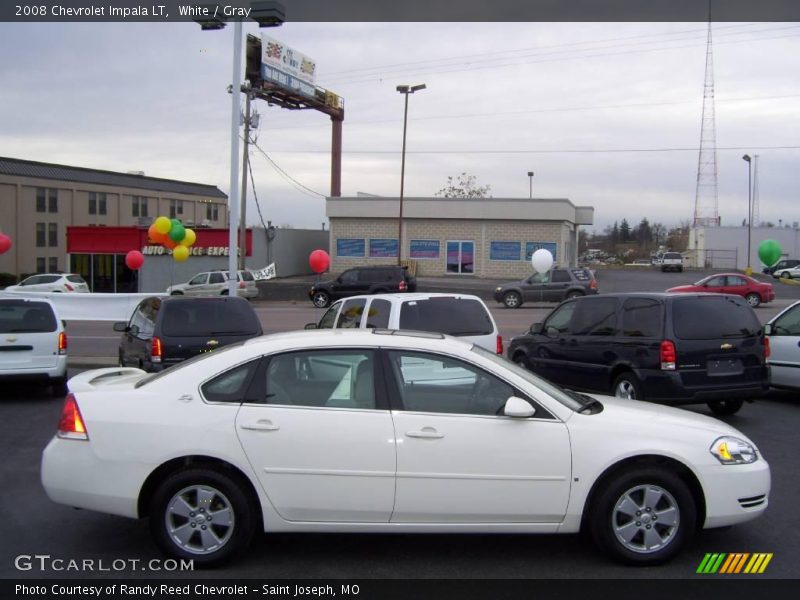 White / Gray 2008 Chevrolet Impala LT