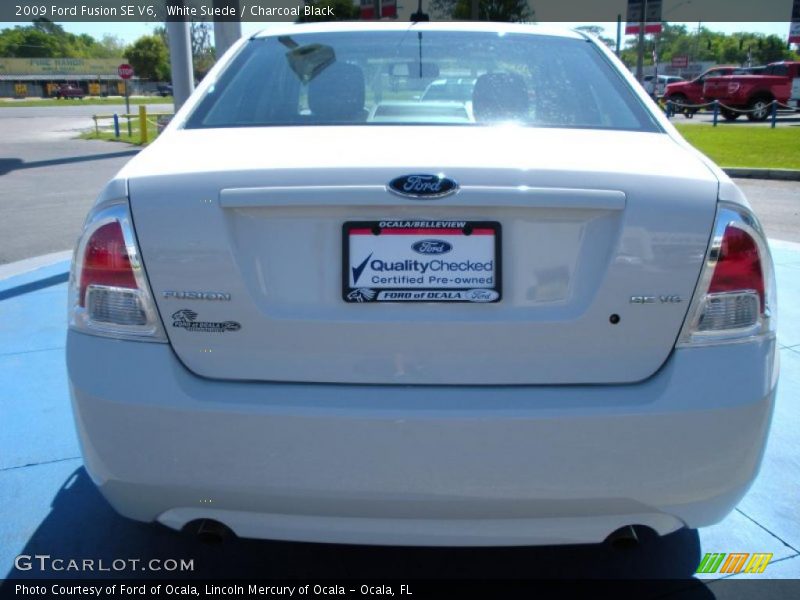 White Suede / Charcoal Black 2009 Ford Fusion SE V6