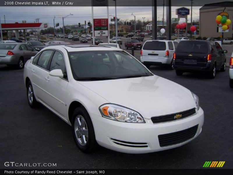 White / Gray 2008 Chevrolet Impala LT