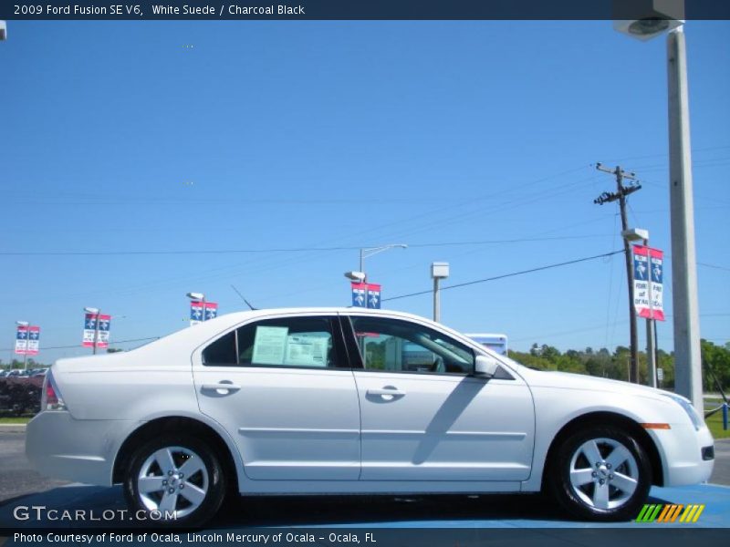 White Suede / Charcoal Black 2009 Ford Fusion SE V6