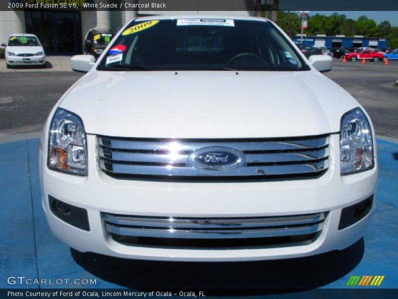 White Suede / Charcoal Black 2009 Ford Fusion SE V6
