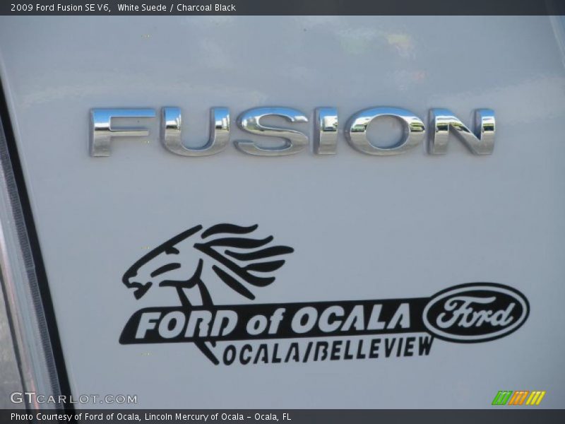 White Suede / Charcoal Black 2009 Ford Fusion SE V6