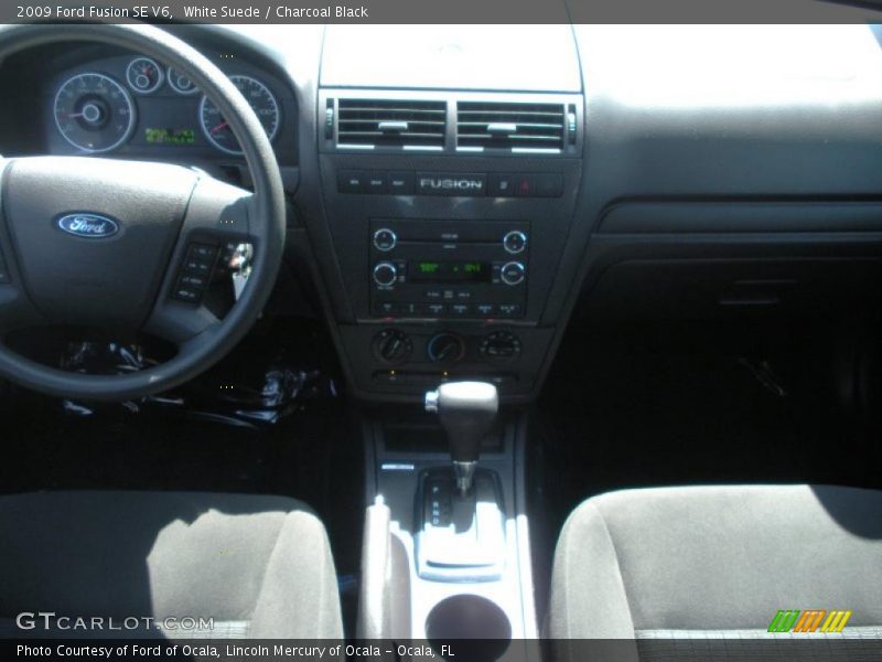 White Suede / Charcoal Black 2009 Ford Fusion SE V6