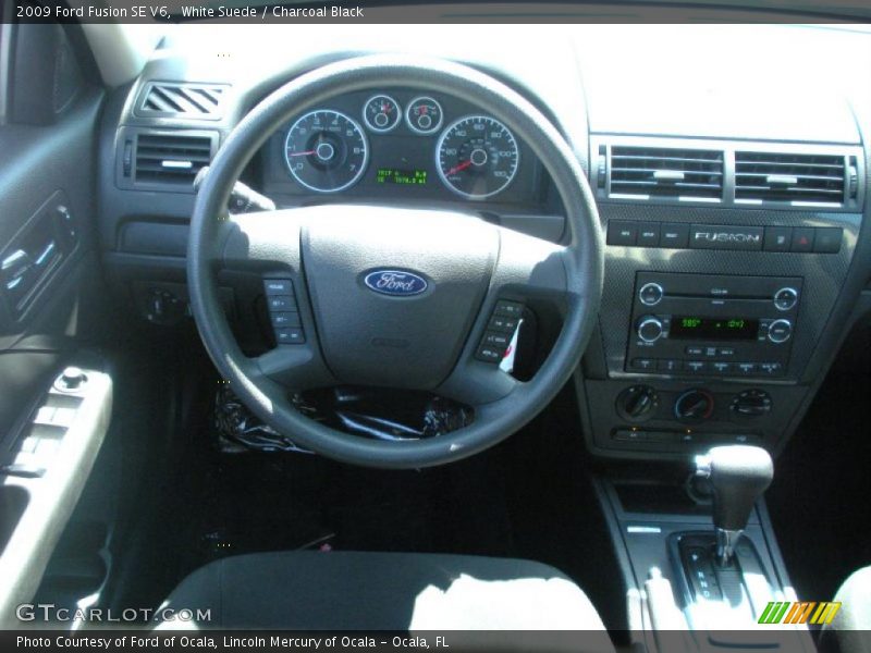 White Suede / Charcoal Black 2009 Ford Fusion SE V6