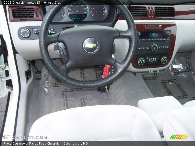 White / Gray 2008 Chevrolet Impala LT