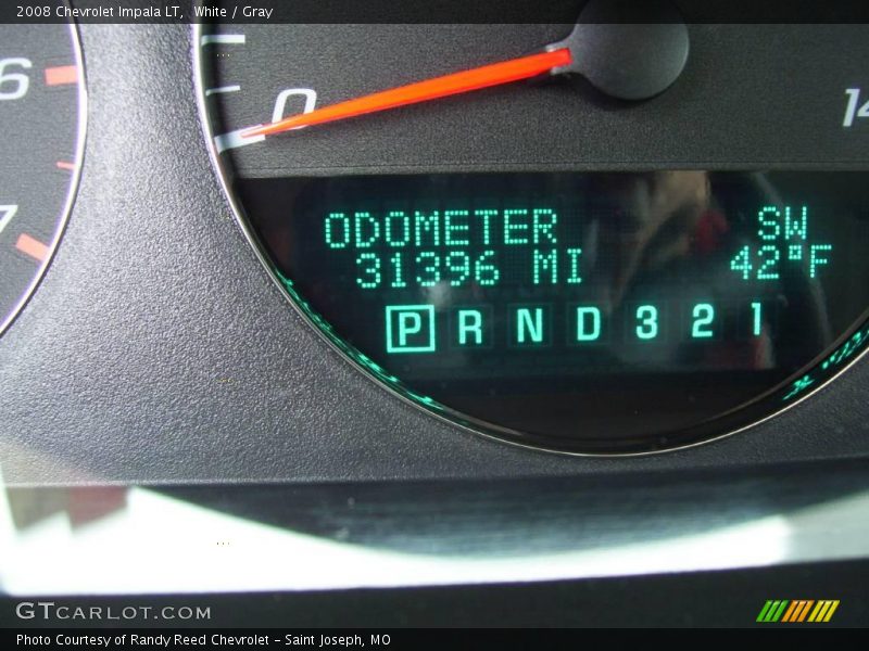 White / Gray 2008 Chevrolet Impala LT
