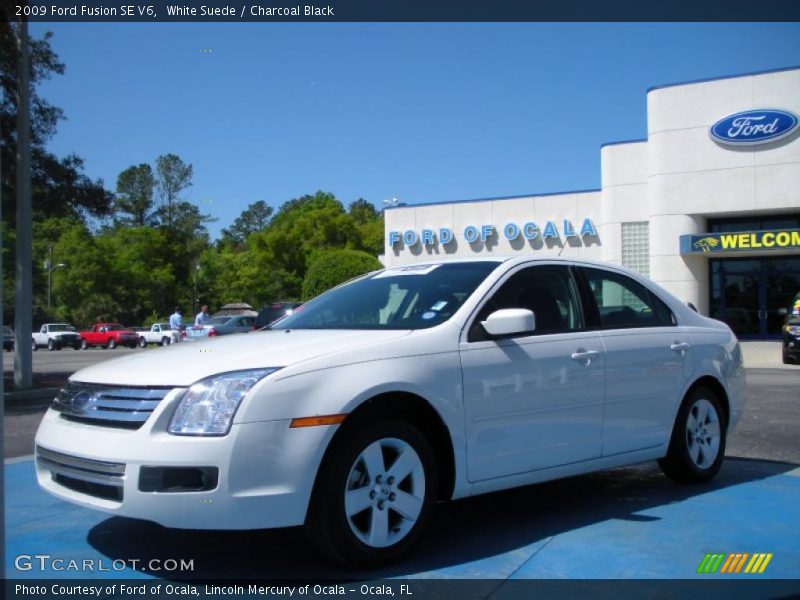 White Suede / Charcoal Black 2009 Ford Fusion SE V6